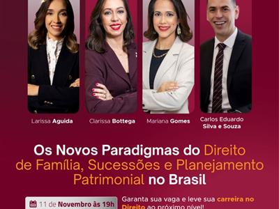 Notícia destaque: OAB-MT oferece pós virtual em Direito de Família, Sucessões e Holdings Familiares, com aula magna aberta dia 11