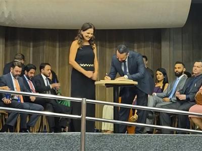 Foto da Notícia: Gisela Cardoso dá posse ao presidente da 2ª Subseção, Leonardo André da Mata